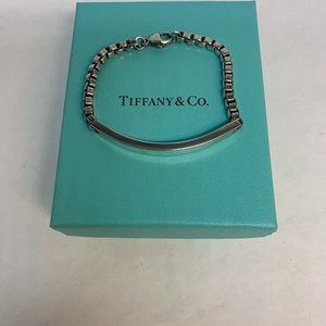 2004 Tiffany & Co ID Bar Venetian Link Solid Sterling Silver 925 Bracelet 6